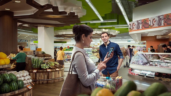 Bei Albert Heijn führt Licht die Kunden zum Produkt