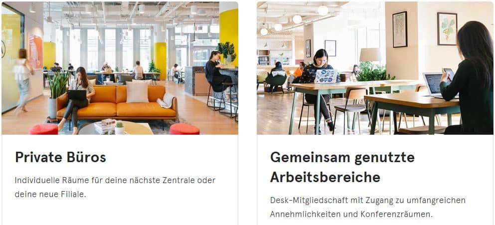 WeWork Go – einen Arbeitsbereich minutenweise buchen