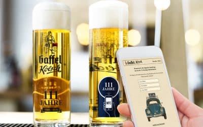 Erstes interaktives Kölsch-Glas mit NFC