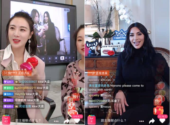 Live-Streamerin Viya Huang mit Kim Kardashian