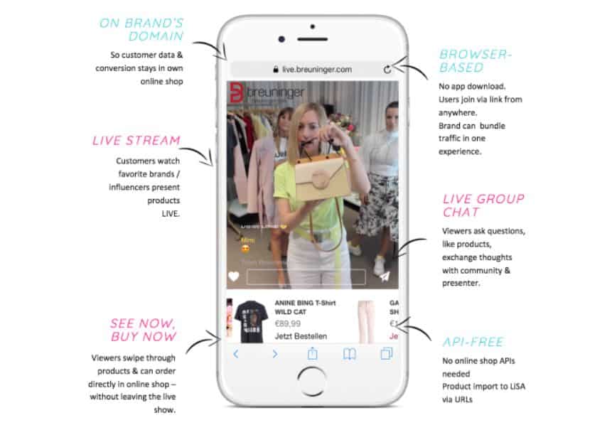 Einkaufen im Live-Stream mit der Assistentin LiSA