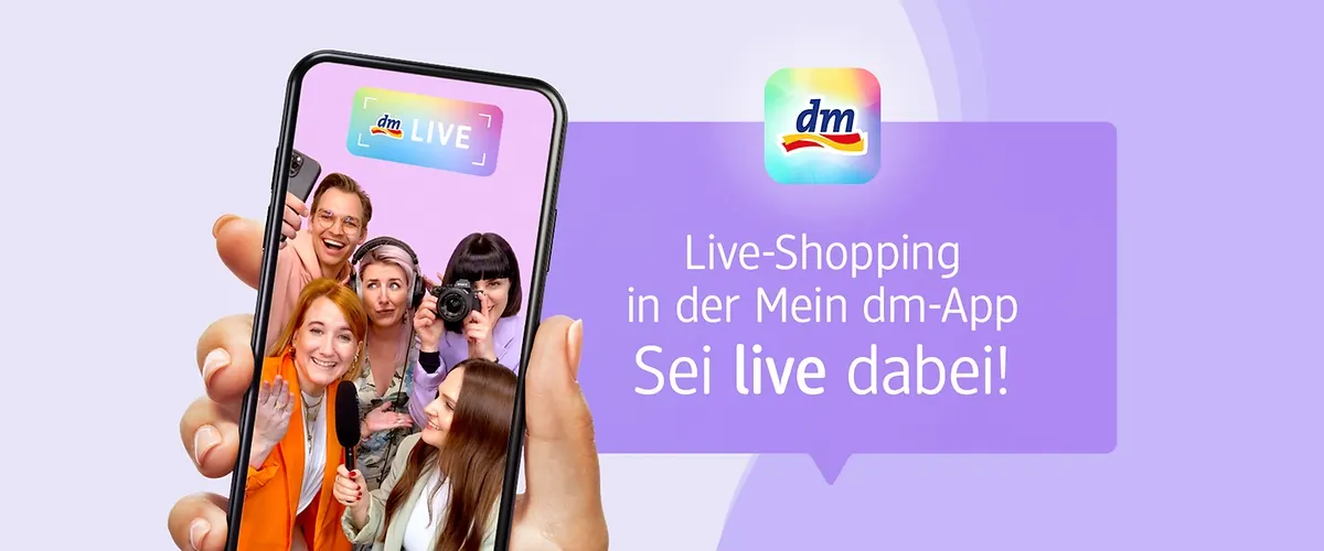 Live-Shopping über die dm app